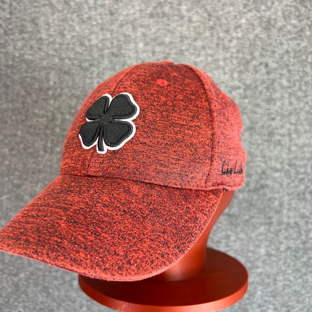 Black Clover Golf Hat Mens L/XL Red Pete Dye Course French Lick Memory Fit‎ Cap